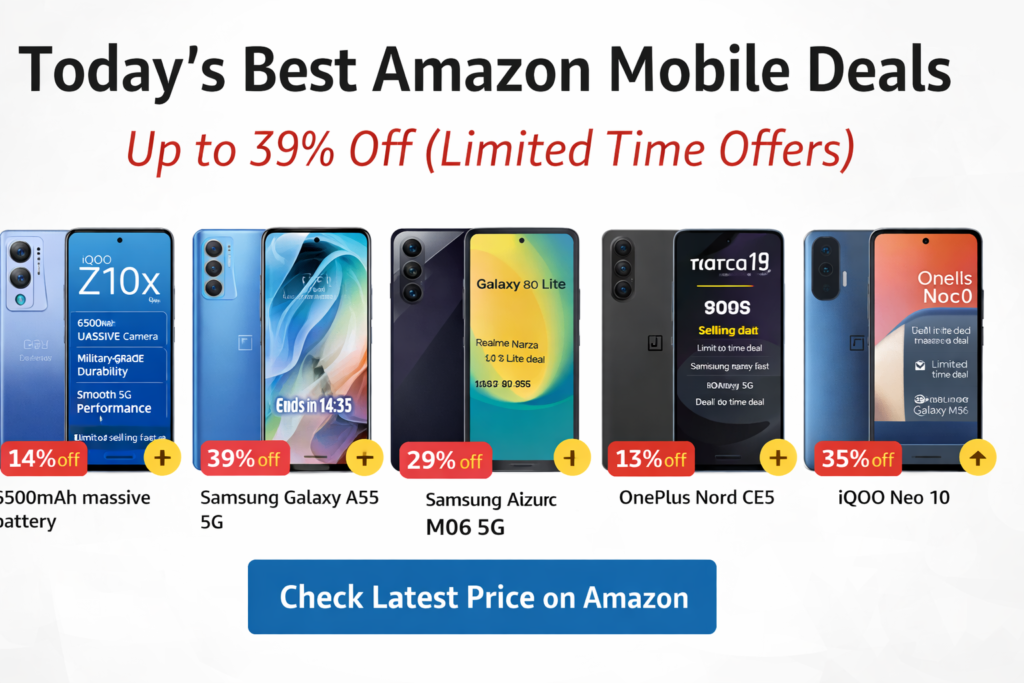 Today’s Best Amazon Mobile Deals – Up to 39% Off on Samsung, iQOO and OnePlus Smartphones